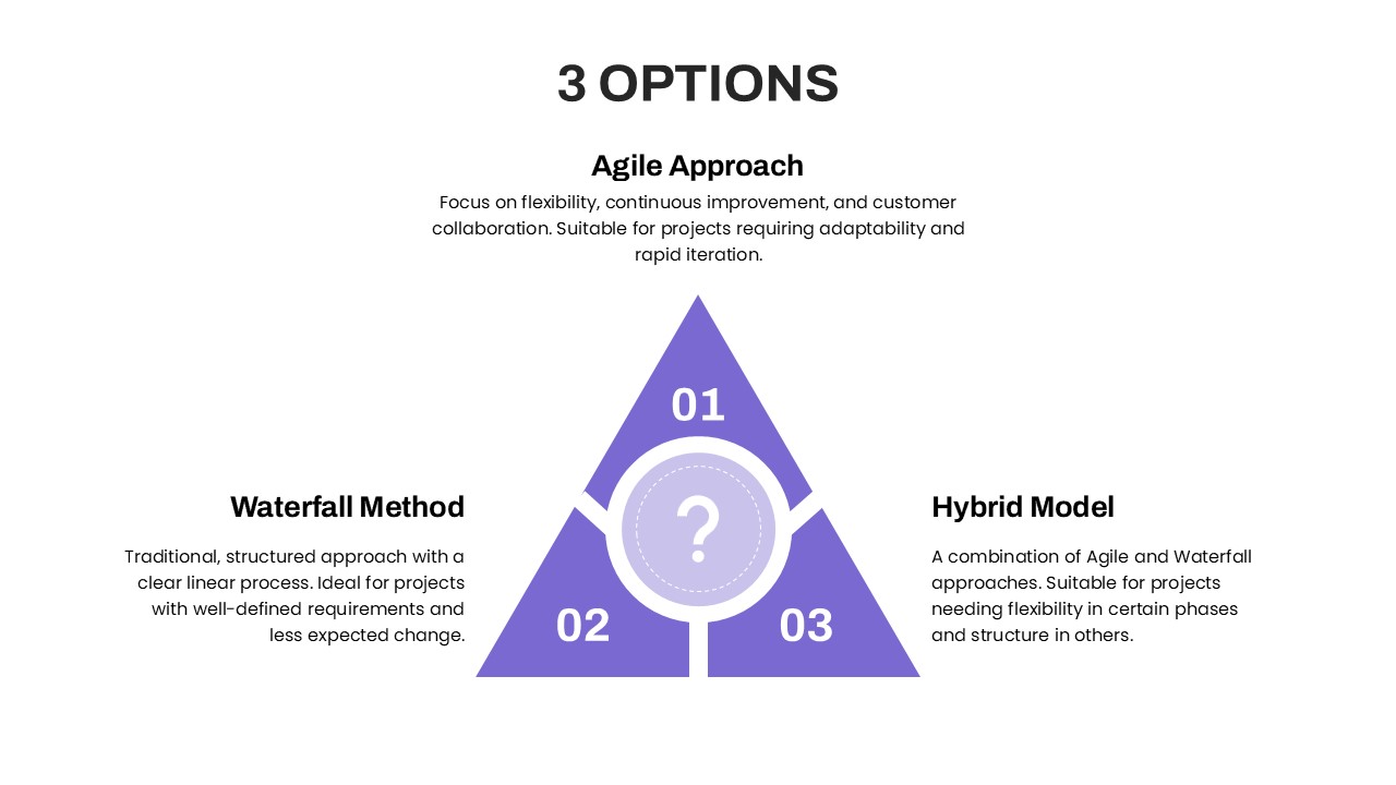 3 Options Triangle PowerPoint Template