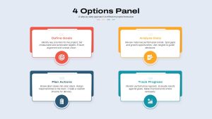 4 Options Panel PowerPoint Template sections