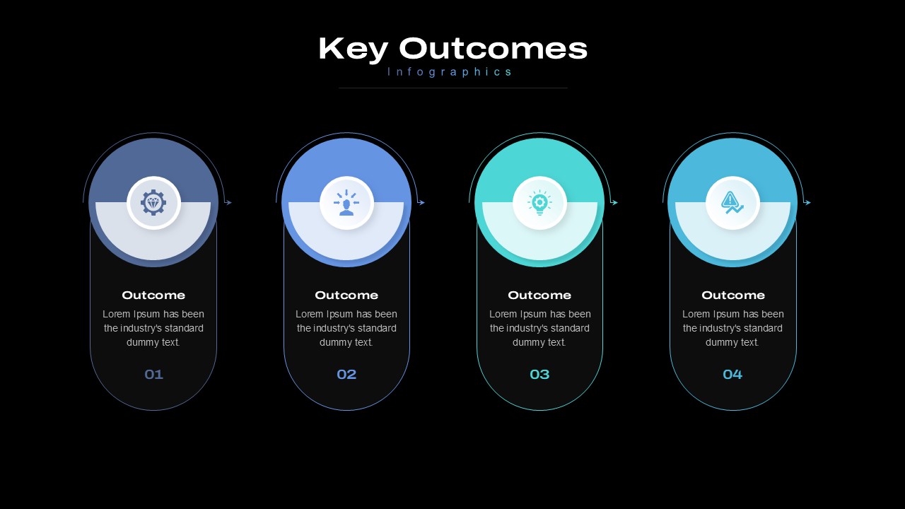 4 Point Key Outcomes Presentation Slide