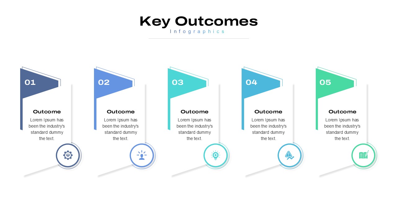 5 Key Outcomes PowerPoint Template