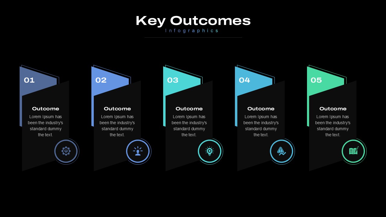 5 Point Key Outcomes Presentation Slide