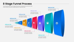 8 Stage Funnel Process PowerPoint presentation Template