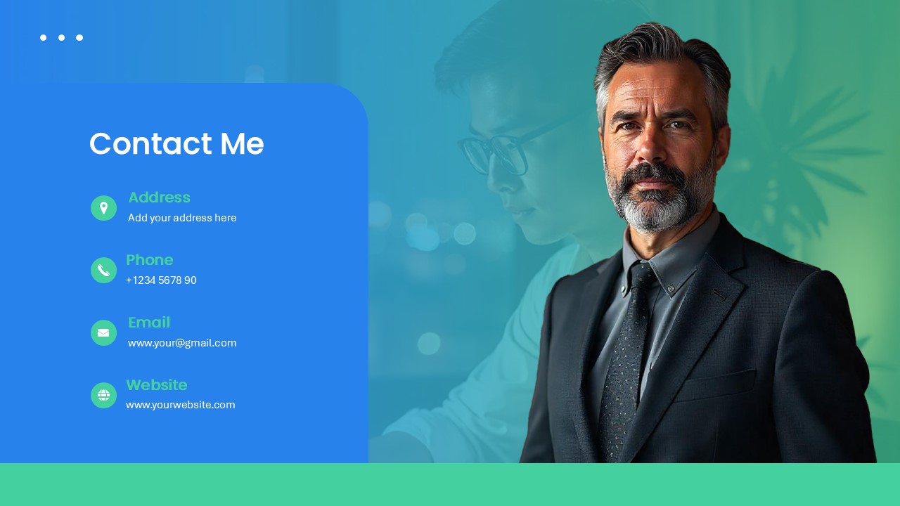 Animated About Me PowerPoint Template contact