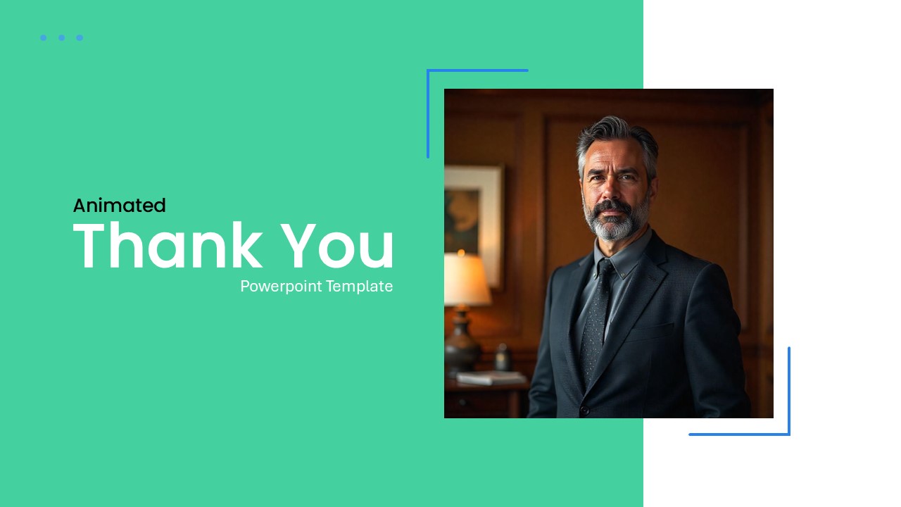 Animated About Me PowerPoint Template thank you slide