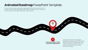 Animated Roadmap PPT Presentation Slide Pin Point