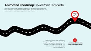 Animated Roadmap PPT Presentation Template Pin Point
