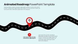 Animated Roadmap Pin Point Presentation Slide