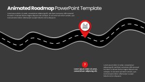 Animated Roadmap Presentation With Pin Point Dark