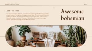 Bohemian Company Profile Aesthetic PPT Slide