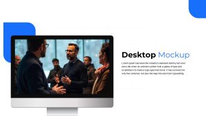 Corporate Training Desktop Mockup Slide