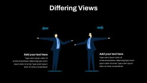 Differing Views Illustration Presentation Slide