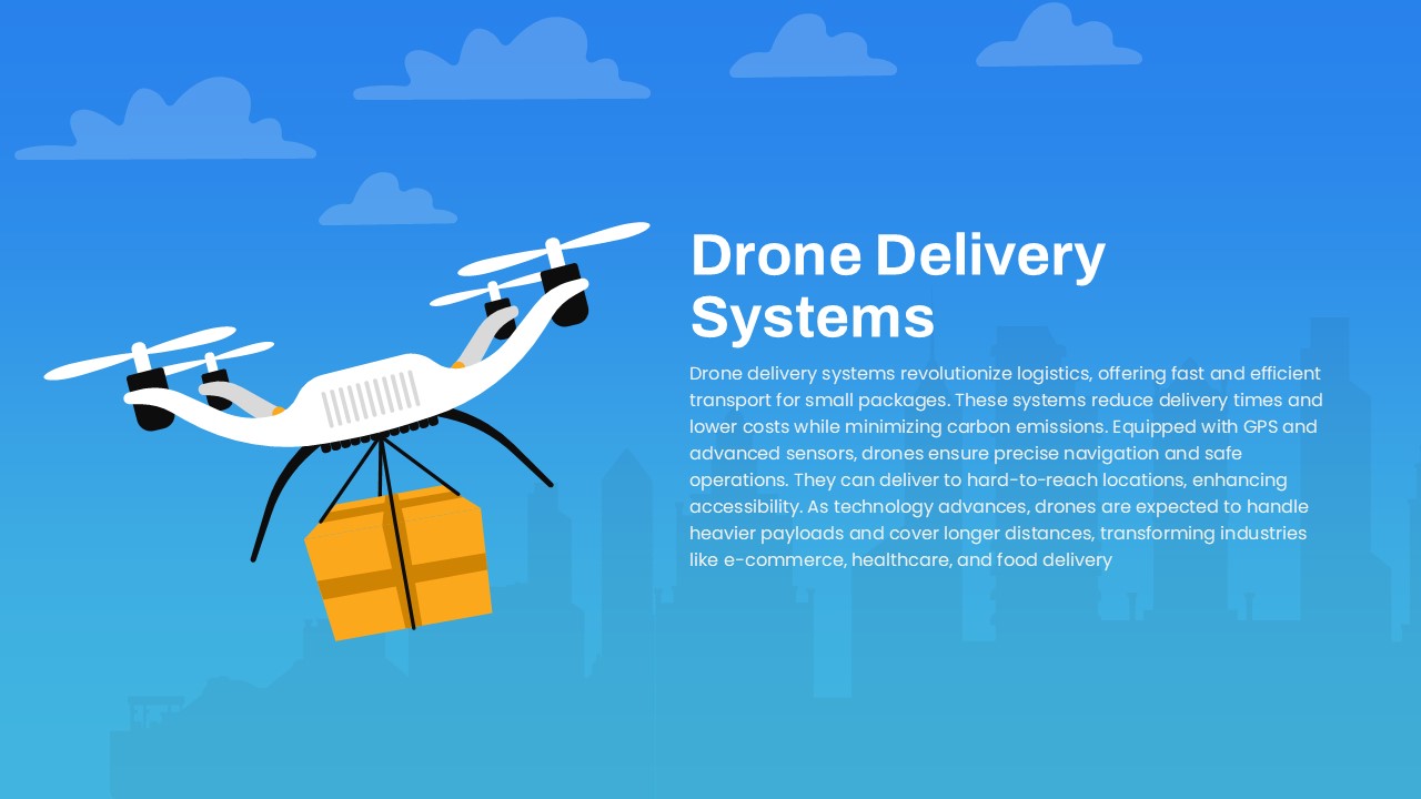 Drone Delivery System Template PowerPoint featured image