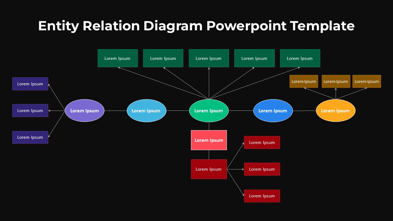 Entity Relation Diagram PowerPoint Template Free