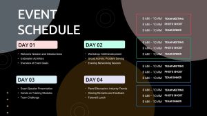Event Planning PPT Presentation Slide Dark
