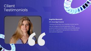 Finance AI PowerPoint Template client testimonials