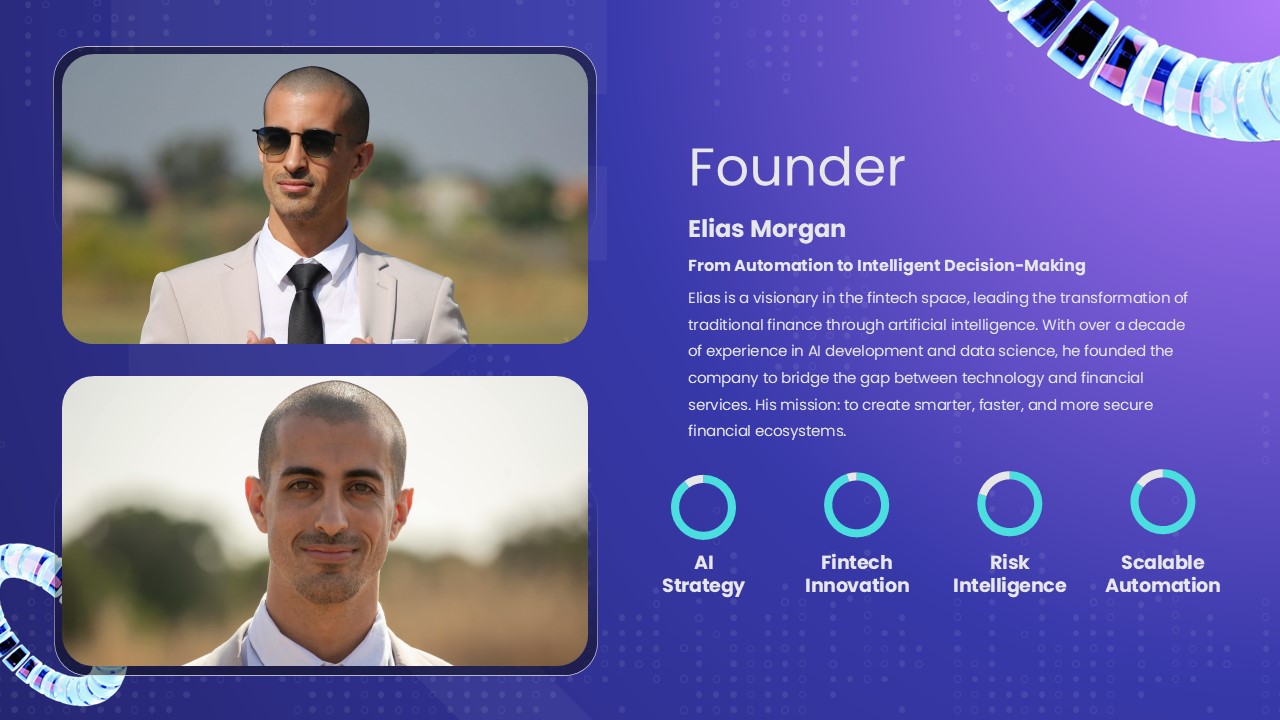 Finance AI PowerPoint Template founder