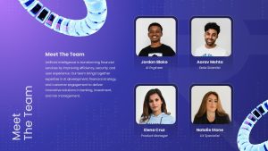 Finance AI PowerPoint Template meet the team