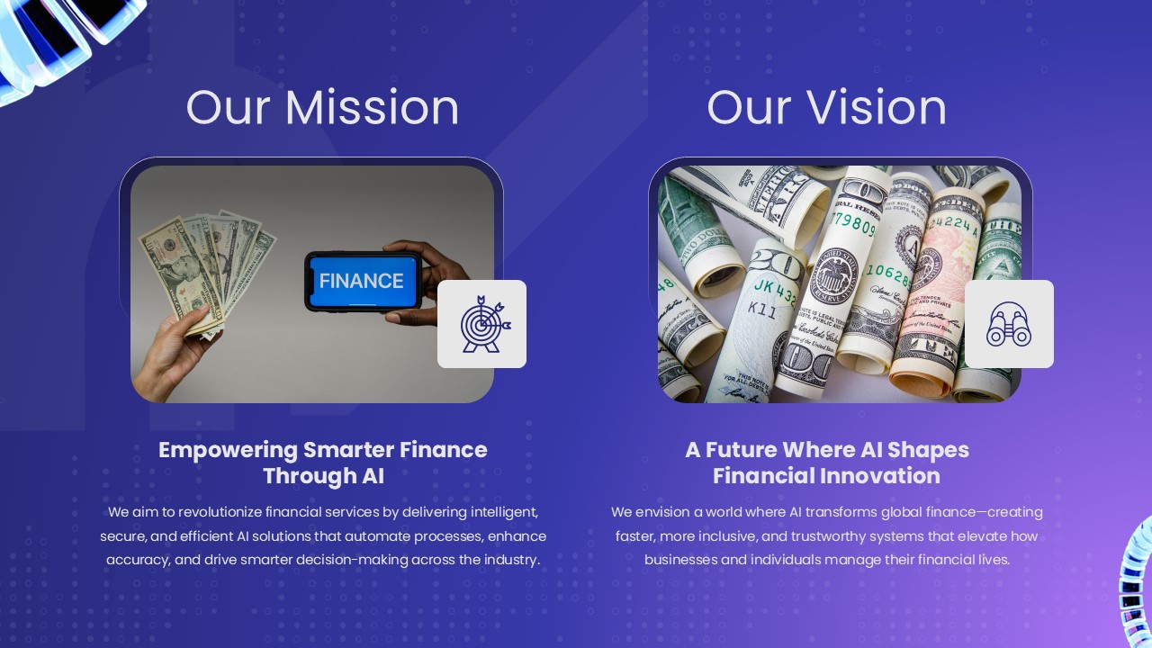 Finance AI PowerPoint Template mission