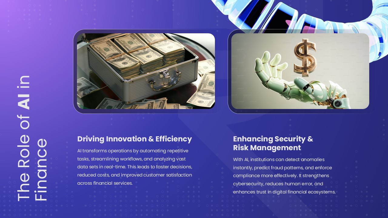 Finance AI PowerPoint Template roles