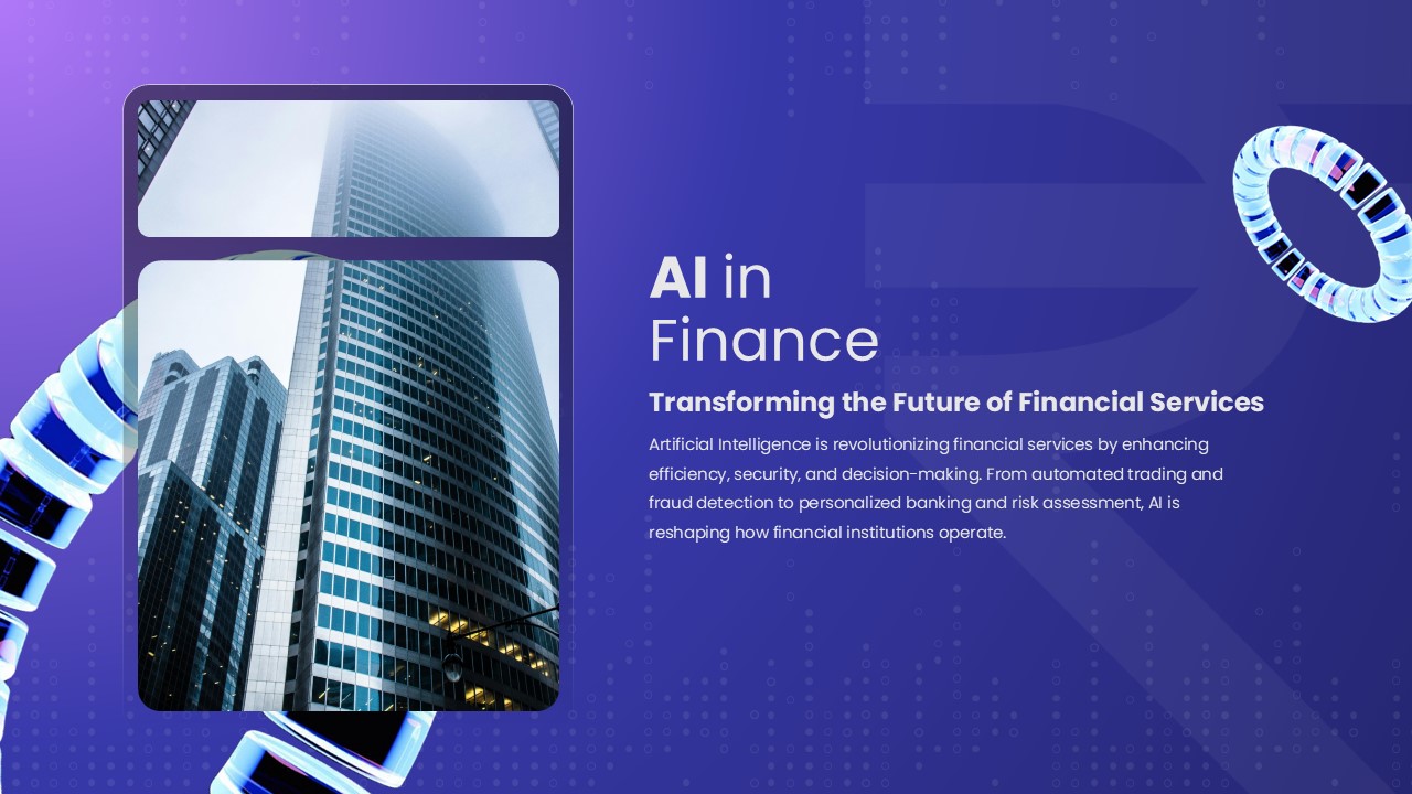 Finance AI PowerPoint Template slide