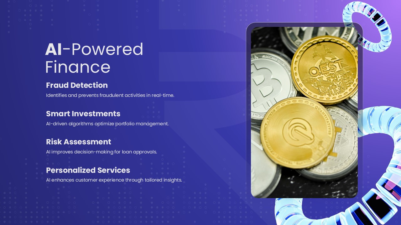 Finance AI PowerPoint Template slides