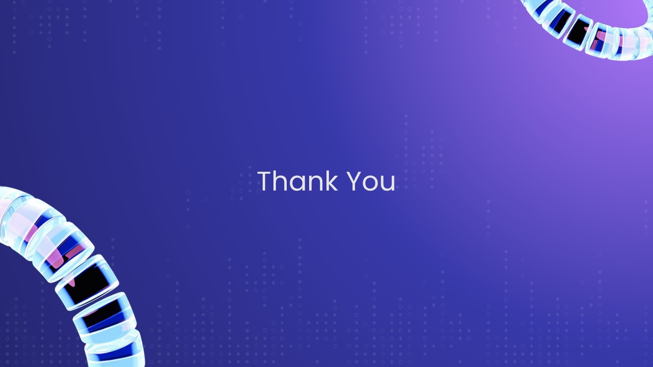 Finance AI PowerPoint Template thank you slide