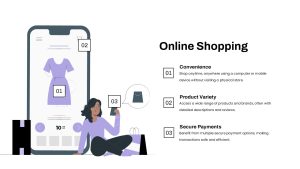 Free Online Shopping PowerPoint Slide Mobile Mockup