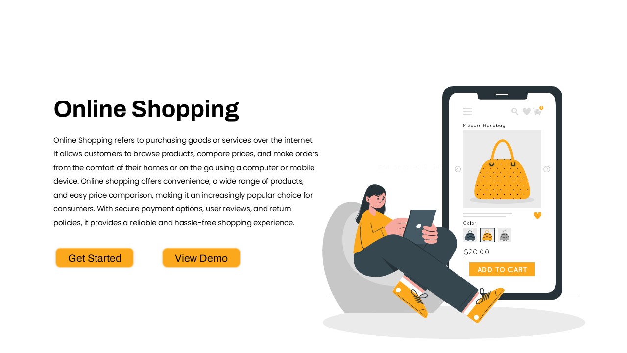 Free Online Shopping PowerPoint Template