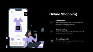 Free Online Shopping Presentation Slide Mobile Mockup