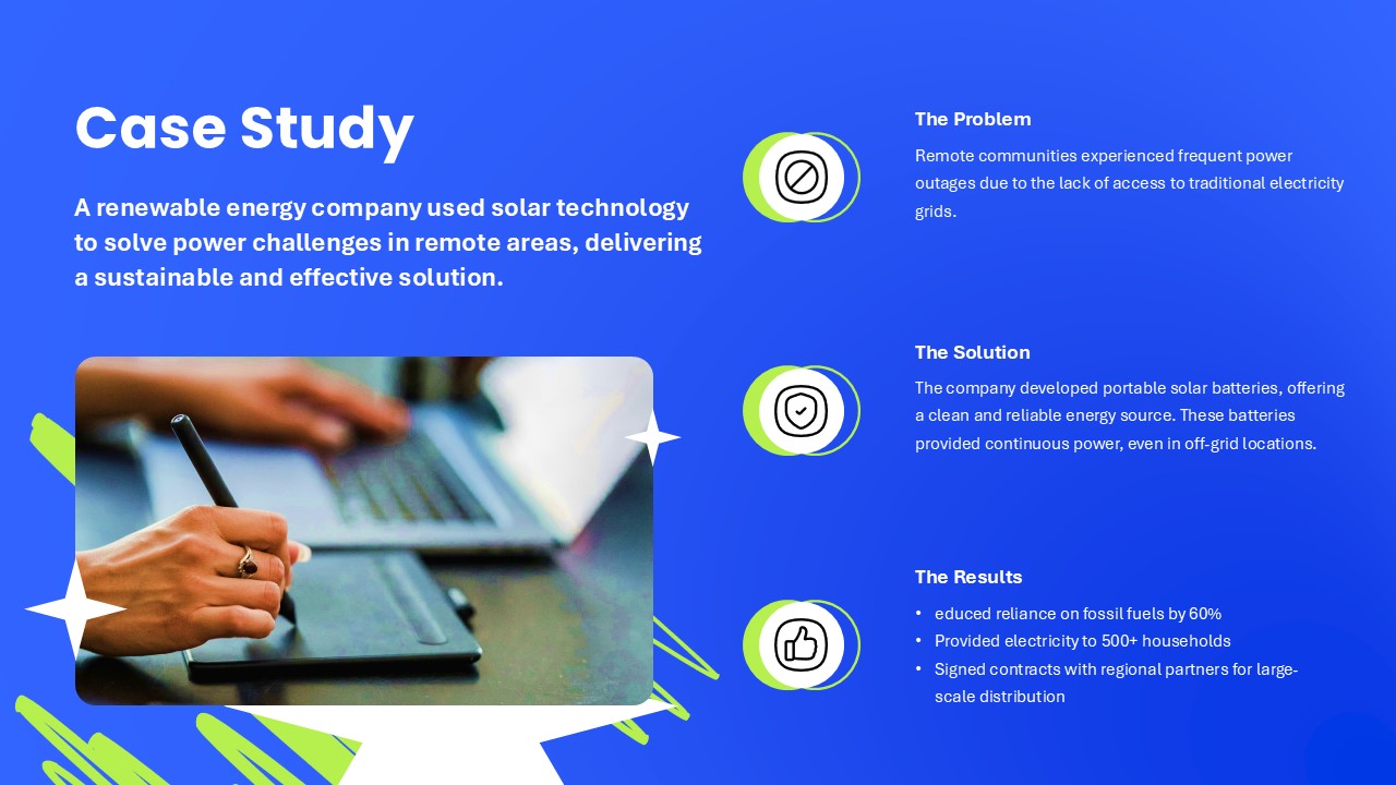 Freelancer PowerPoint Template Case Study Slide