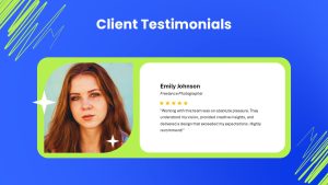 Freelancer PowerPoint Template Client Testimonial Slide
