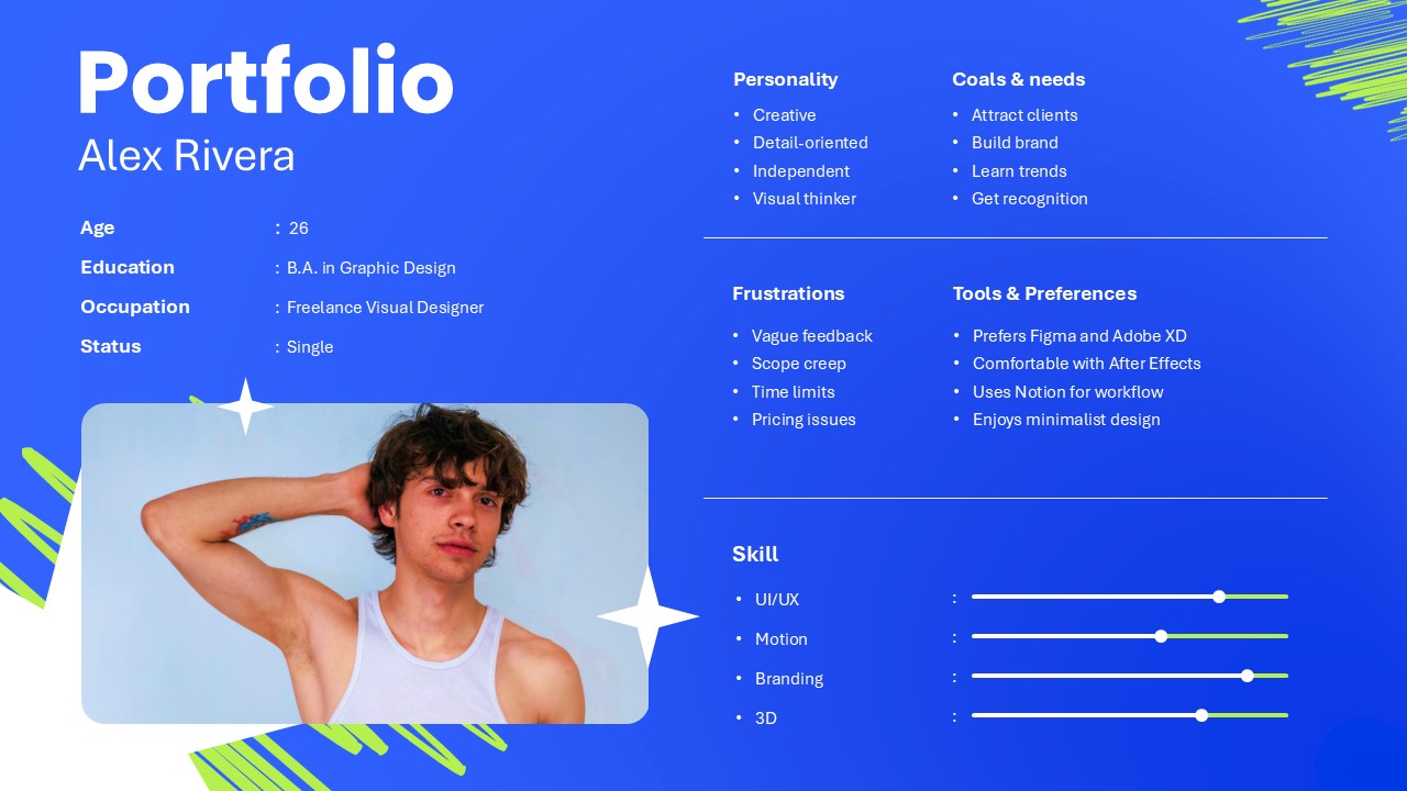 Freelancer PowerPoint Template Personal Portfolio
