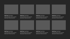 Gray PowerPoint Template add images here