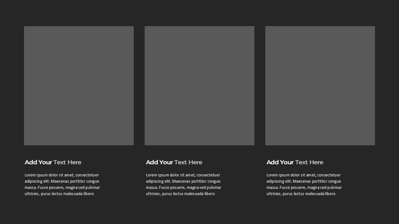 Gray PowerPoint Template add images