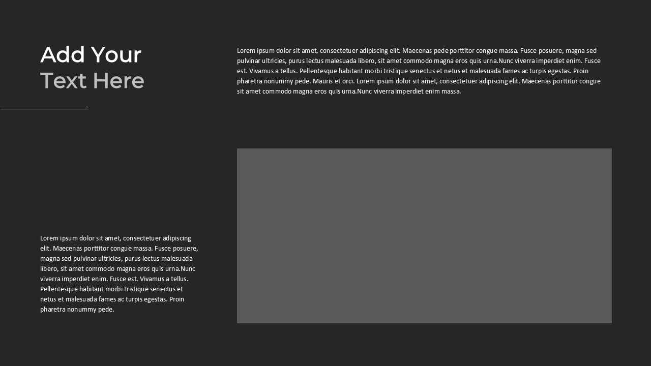 Gray PowerPoint Template add text slide here