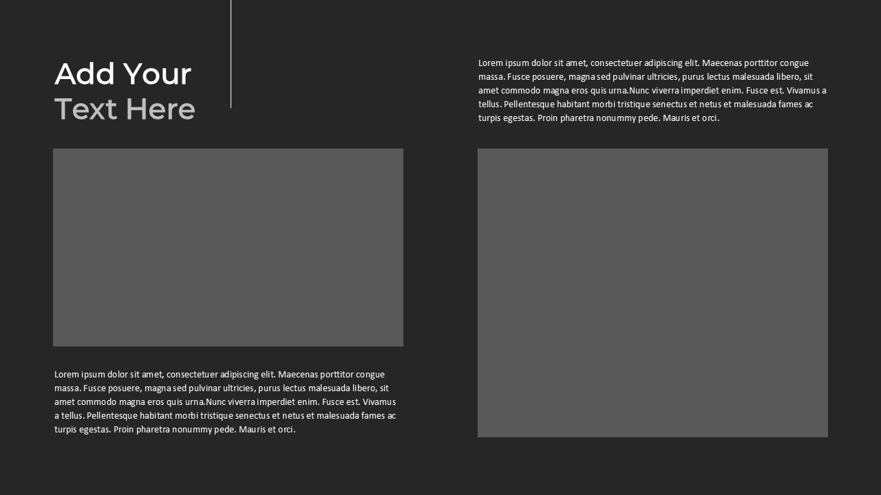 Gray PowerPoint Template add text slide