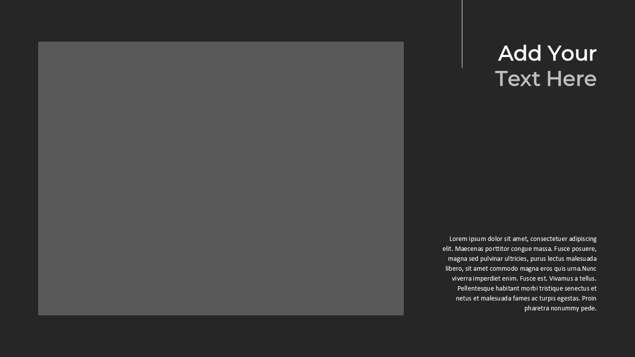 Gray PowerPoint Template add texts slide here