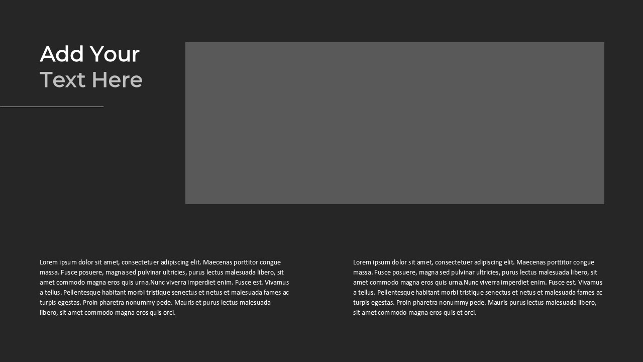 Gray PowerPoint Template add texts