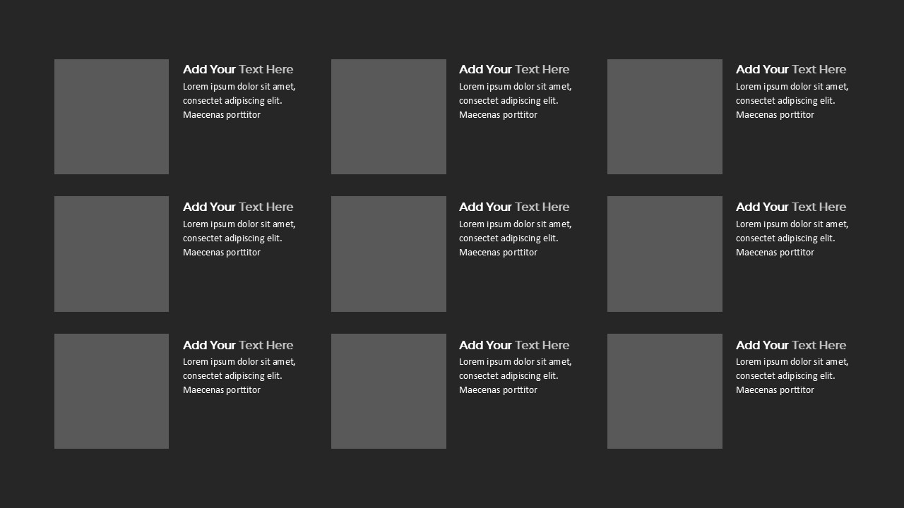 Gray PowerPoint Template add you images and text