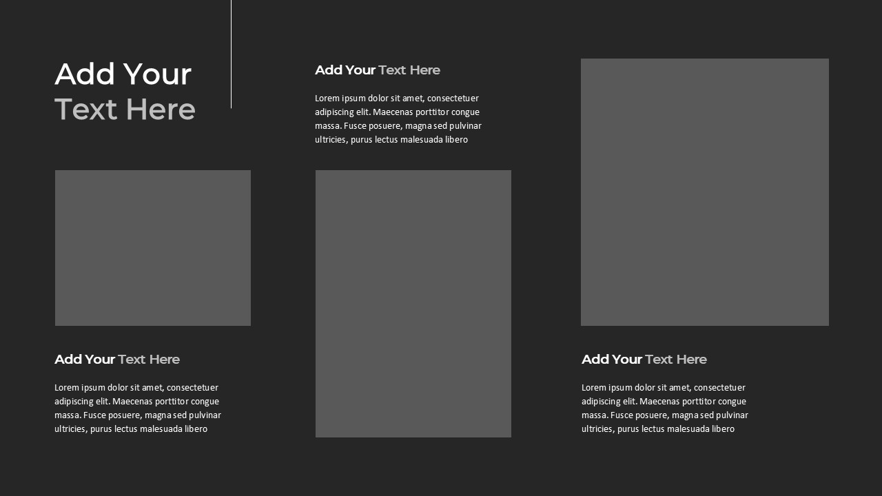 Gray PowerPoint Template add your texts here