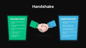 Handshake Illustration Metaphor Analogy PowerPoint Template