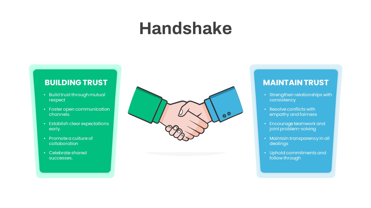 Handshake Illustration Metaphor Analogy PowerPoint Template featured image