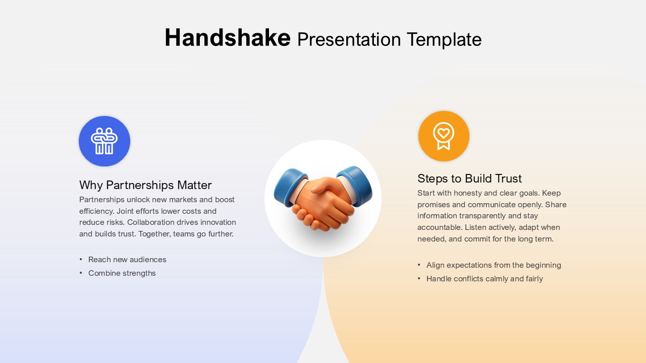 Handshake PowerPoint Presentation Template