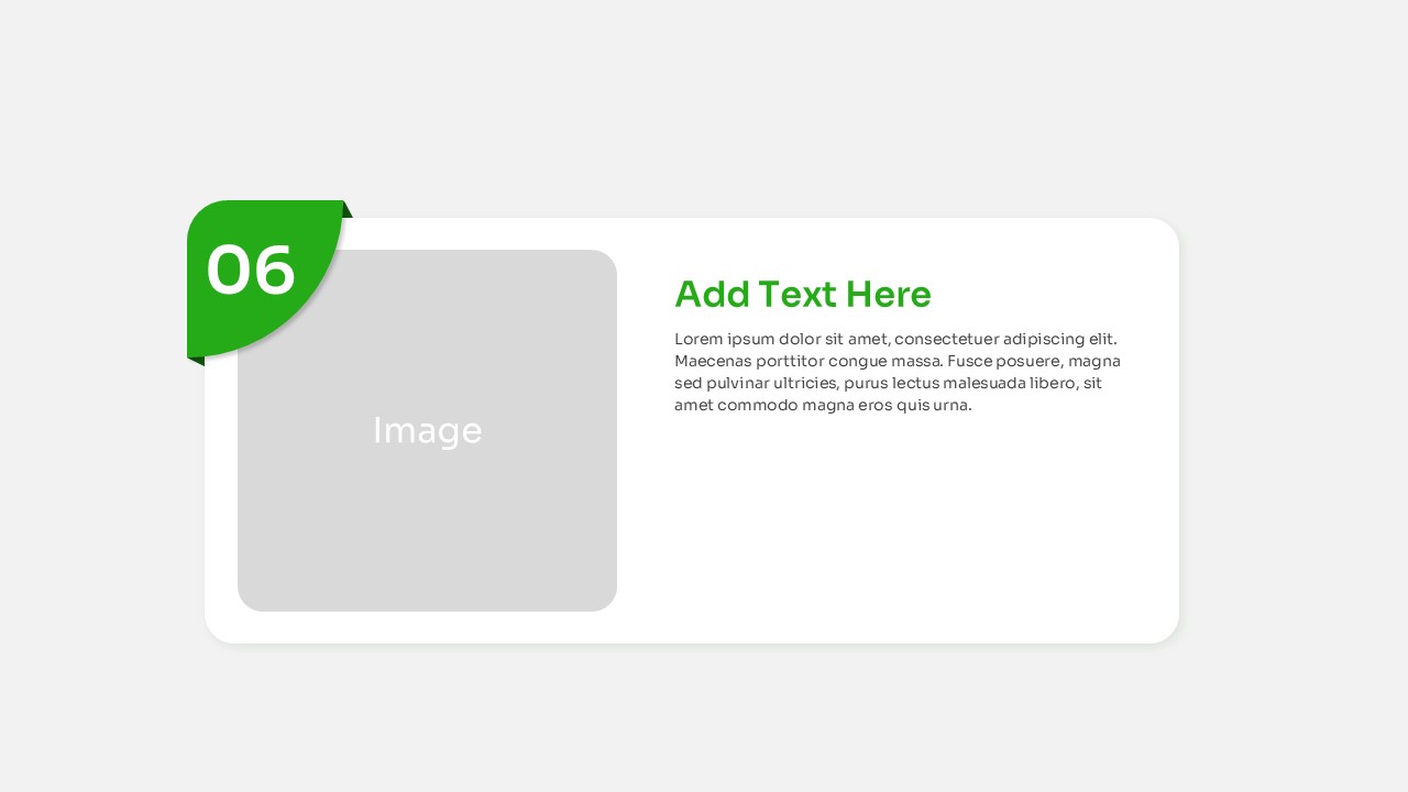 Top Ten Slide Layout PowerPoint Template light green