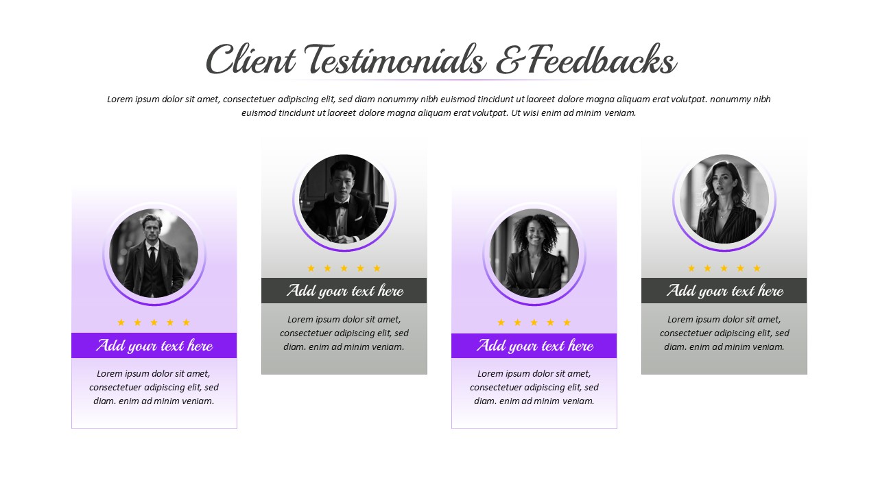 UGC Portfolio Presentation Testimonials And Feedbacks