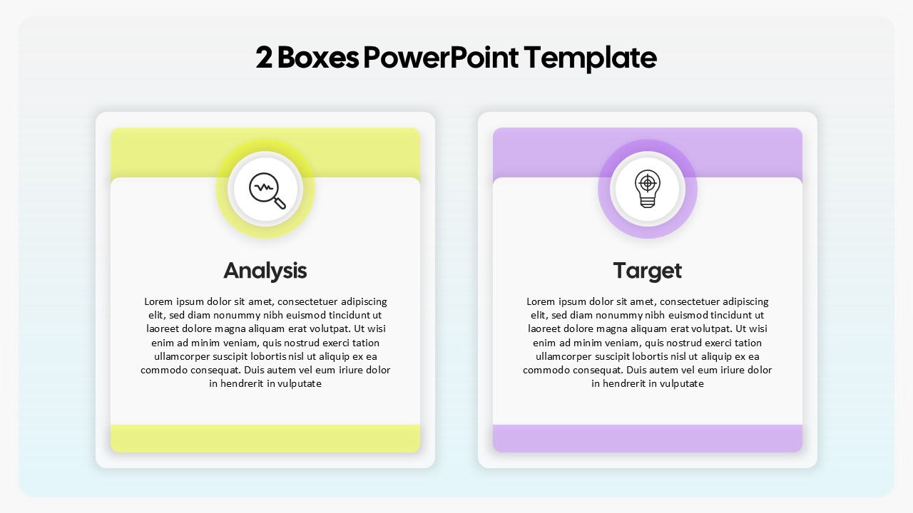 2 Boxes Comparison PowerPoint Slide