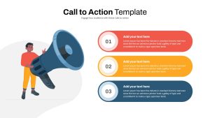 3 Segments Call to Action PowerPoint Template