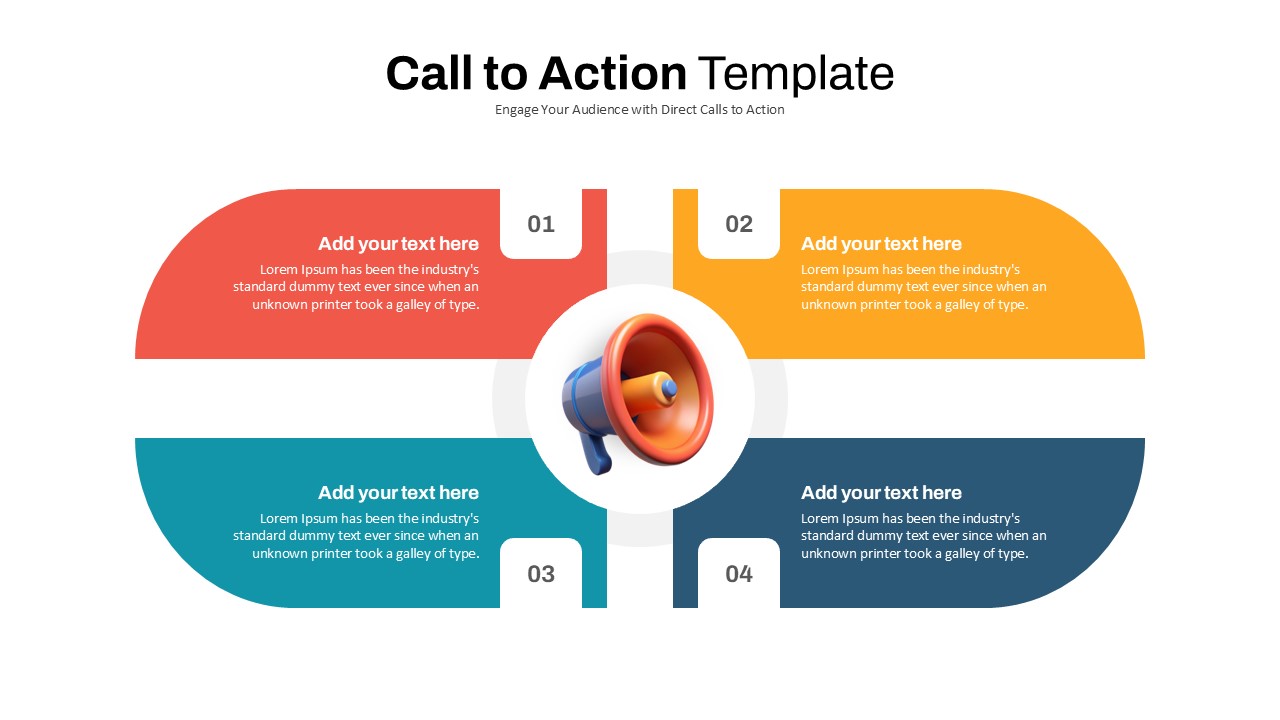 4 Options Call to Action Business Slide