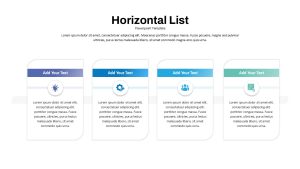 4 Section Horizontal List PowerPoint Template
