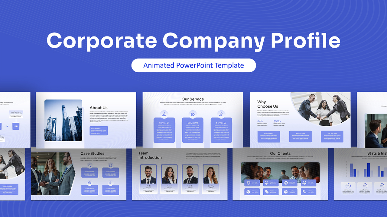 Animated Corporate Company Profile PowerPoint Template